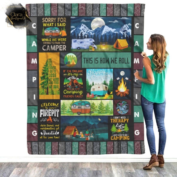 Camping Quilt Etsy