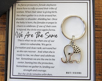 Elephant Keychain: Sisterhood Circle Keepsake, Empowerment Gift
