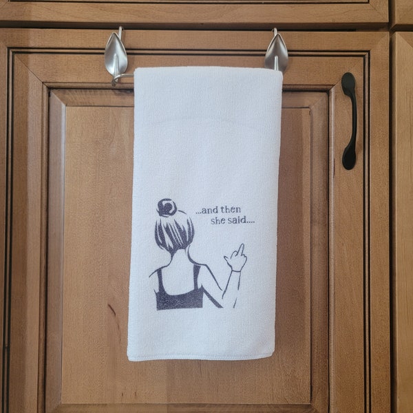 Funny Adult Tea Towel 16x27, Dish Towel, Sports Towel, Gym Towel, Paw Towel, Yoga Towel, Golf Towel, Kitchen Towel, Microfiber