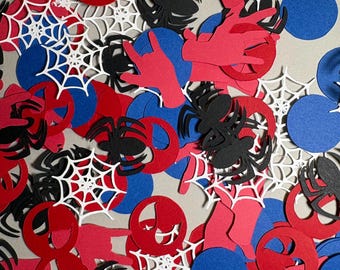 Conjunto de 120 confetes de mesa com tema de aranha