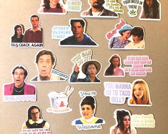 Y2K Film Zitat Themed Sticker Pack