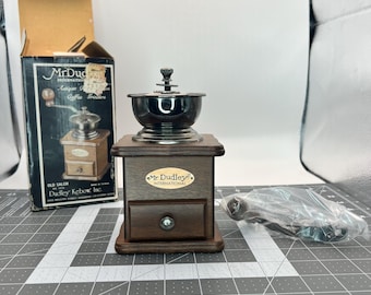 1980s Mr Dudley Coffee Grinder NOS Box Kmart Vintage Decor Old Salem Model