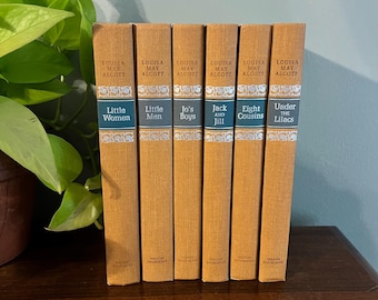 Vintage Louisa May Alcott Book Set 1955 Little Women Series Unread Junior Deluxe Editions Illustrated Hardcover Collection