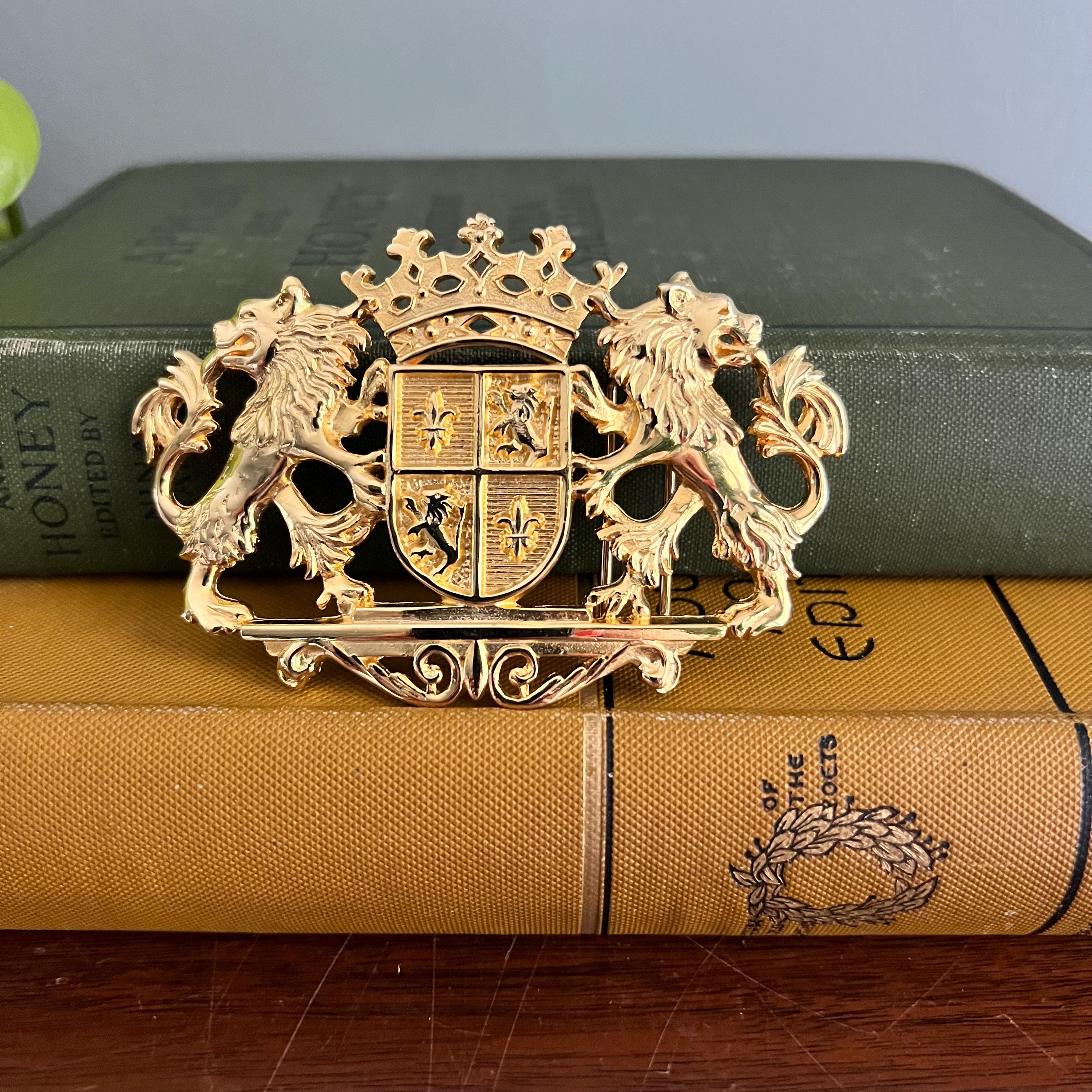 Vintage Gold Belt Lion - Etsy