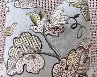 Mineral Blue Floral Pillow Cover
