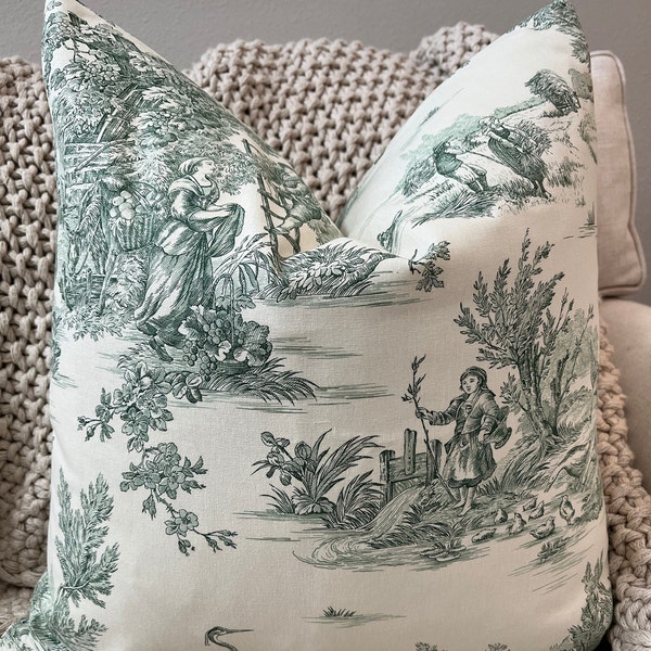 Toile Pillow Covers Etsy