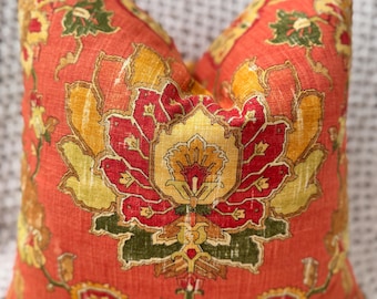 Mandarin Floral Pillow Cover