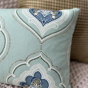 Green and Blue Pillow Cover