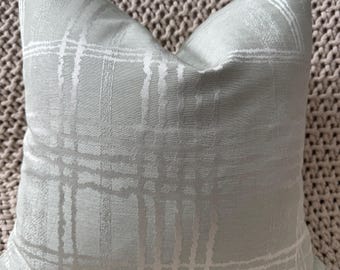 Mineral Green Plaid Pillow Cover
