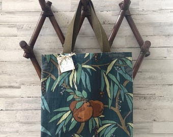 Graphite Botanical Print Tote Bag