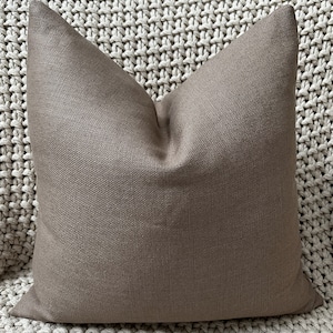 Milk Chocolate Brown Linen Pillow Cover