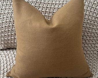 Caramel Brown Linen Pillow Cover