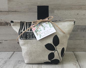 Mid Century Floral Print Fabric Door Stop