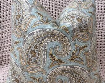 Mineral and Neutral Paisley Pillow Cover