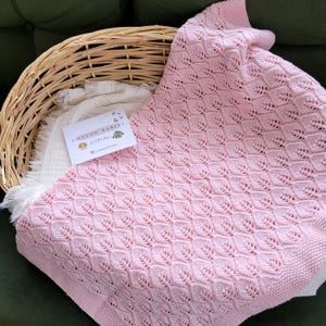 Knit Baby Blanket, Hand Knitted Baby Blanket, Exclusive Knit Baby Blanket Gift, Organic Cotton Baby Blanket, New Baby Gift, Baby Shower Gift