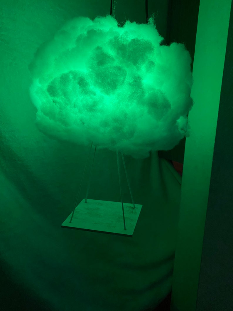 Floating Cloud Lamp With Floating Shelf Led Color Changing Cloud Etsy
