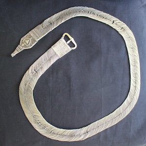 Vintage Indian Silver Belt (narrow) with hearts