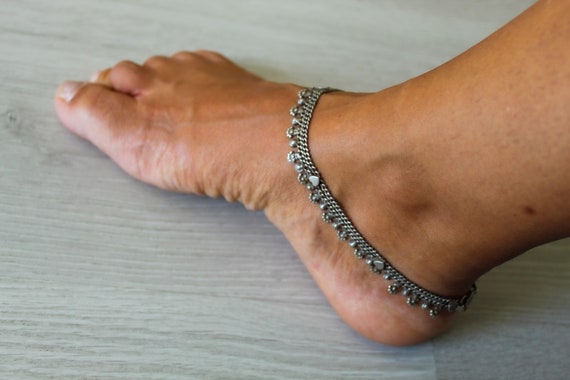 Indian Silver Anklets - Pair - image 2