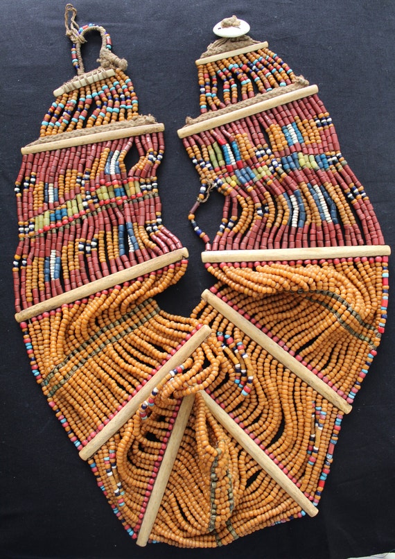 A rare find: 2 Rare Beaded Nagaland Belts or Neckl