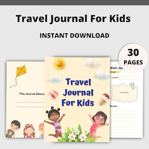 Diarios de viaje para niños: diario de viaje divertido, diario de aventuras, libro de actividades para viajes por carretera