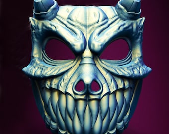 Halloween Horror Grinspire  Spooky Mask - STL Format 3D Printable Ready File