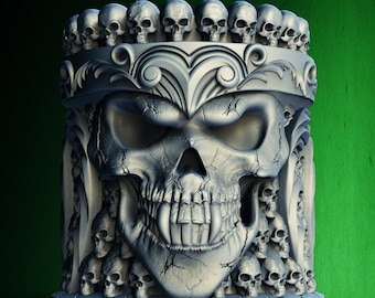 Skull Warrior Mug/Koozie 3D Printer STL File