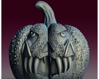 Gruseliges Monster-Kürbisglas STL-Datei: Halloween Candy Bucket, Lampe, Laterne (3D Drucker-Datei)