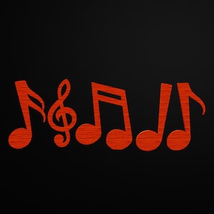 Musiknoten Wandkunst 3D druckbare STL-Datei