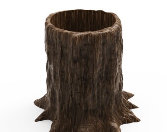 Tree Trunk Bottle Holder - STL Format 3D Printable Ready File