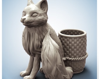 Fox Animal Planter - STL Format 3D Printable Ready File