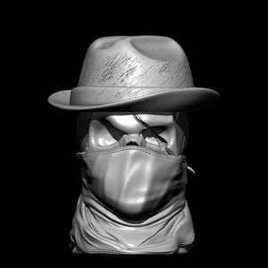 Scarred Cowboy Skull Jar - STL Format 3D Printable Ready File