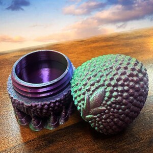 Large Threaded Leafsong Dragon Egg - STL File for 3d printing - 3d printer files