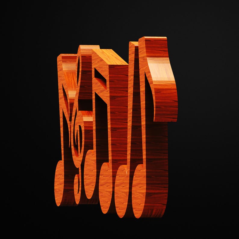 Music Notes Stl File Musical Notes Wall Art 3D Printable STL File - Etsy