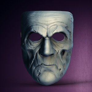 Zombie Spooky Mask - STL Format 3D Printable Ready File