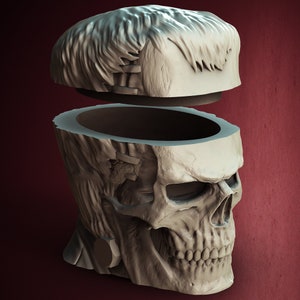 Halloween Frankenstein Schädel Glas - STL Format 3D Printable Ready File