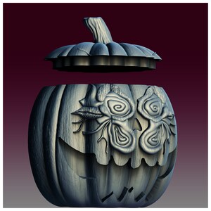 Halloween Hypno-Kürbisglas STL File: Spekulatius Eimer/Laterne (3D Drucker)