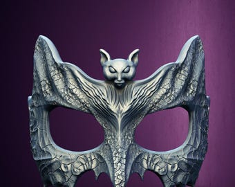 Halloween Horror Nightmare Bat Female Spooky Mask - STL Format 3D Printable Ready File