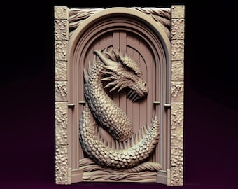 Dragon Book Nook: Mystic Realms Fantasy Warden - 3D Printable STL File