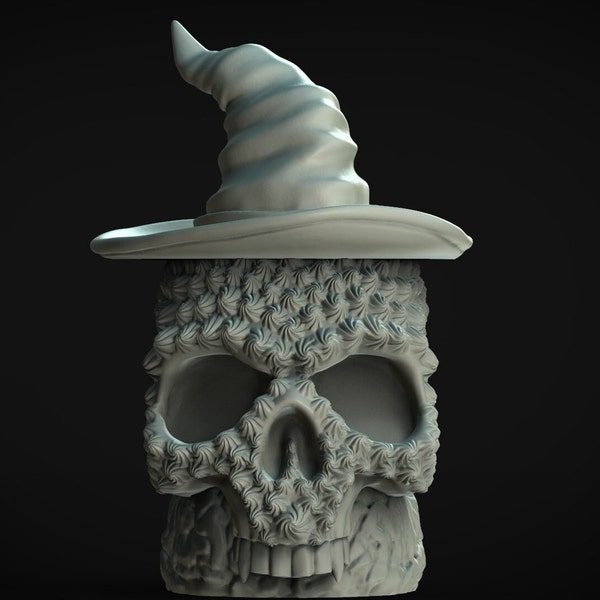 Brain Eater Witch Skull Jar - STL Format 3D Printable Ready File