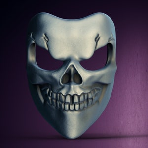 Halloween Horror Grim Reaper Skull Spooky Mask - STL Format 3D Printable Ready File