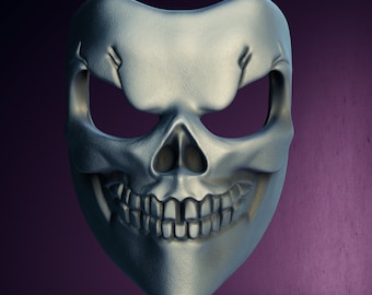 Halloween Horror Grim Reaper Skull Spooky Mask - STL Format 3D Printable Ready File