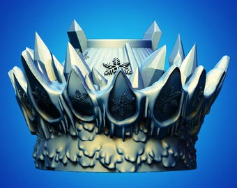 The Glacial Crown Candle Holder 3D Printable STL File