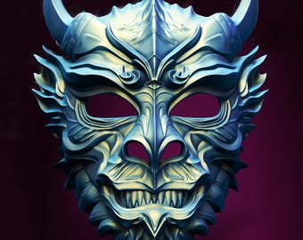 Halloween Horror RageFang Spooky Mask - STL Format 3D Printable Ready File