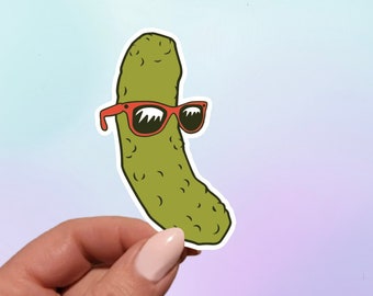 Funny Pickle Sticker | Pickle with Sunglasses | Pickle Juice | Pickle Sticker | Laptop Sticker | Water Bottle Sticker | Pickle Vinyl Decal