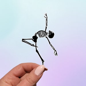 Dancing Skeleton Sticker| Skeleton Sticker | Water Bottle Sticker | Planner Sticker | Laptop Sticker | Free Spirit Skeleton Sticker