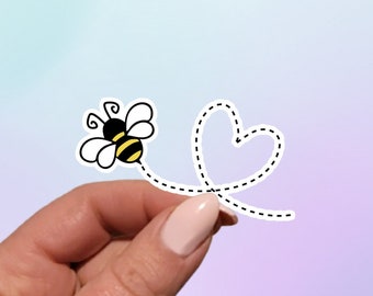 Bee Love Sticker | Baby Bumble Bee Sticker | Honey Bee Sticker | Bumble Bee Sticker | Laptop Sticker | Planner Sticker | Pretty Bee Sticker