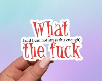 What The F*ck Sticker | Funny Sticker | WTF Sticker | Planner Sticker | Laptop Sticker | What And I Cannot Stress This Enough F*ck Sticker