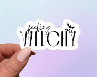 Feeling Witchy Sticker: Spooky Witch Laptop Decal