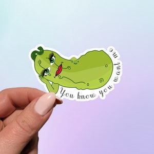 Du weißt, dass du mich Gurke Sticker | Lustiger Gurken Sticker | Weiblicher Gurken Sticker | Planner Aufkleber | Notebook Aufkleber | Laptop Aufkleber