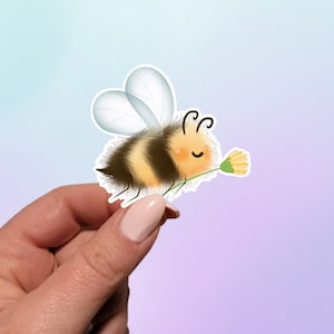 Bumble Bee Sticker | Baby Bumble Bee Sticker | Honey Bee Sticker | Fuzzy Bee Sticker | Laptop Sticker | Planner Sticker | Pretty Bee Sticker